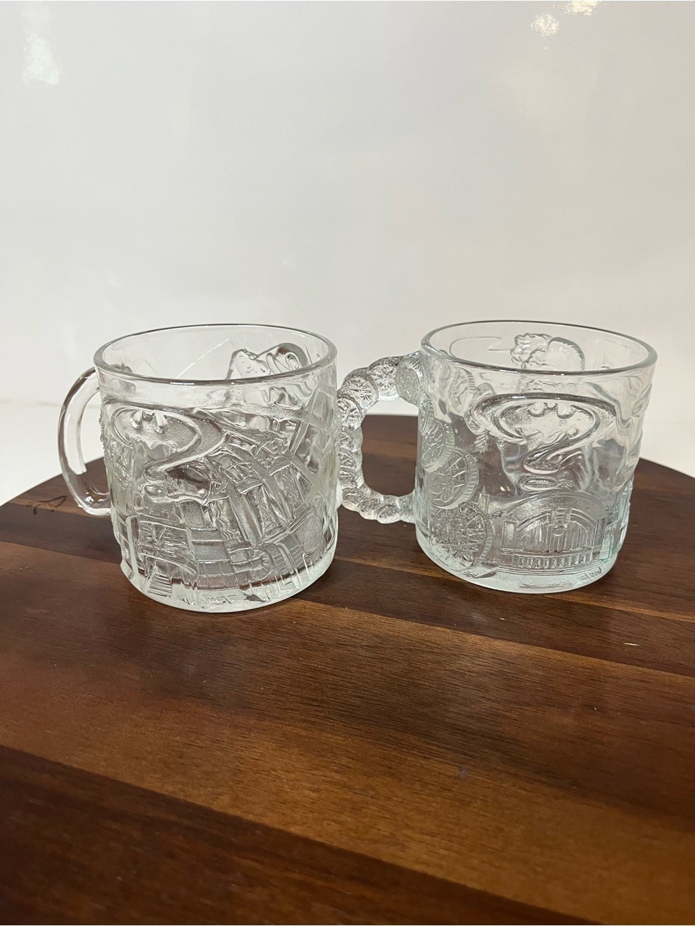 Vintage 1995 McDonald’s Batman Forever Glass Mugs Set of 2 Two-Face Riddler - Picture 4 of 7
